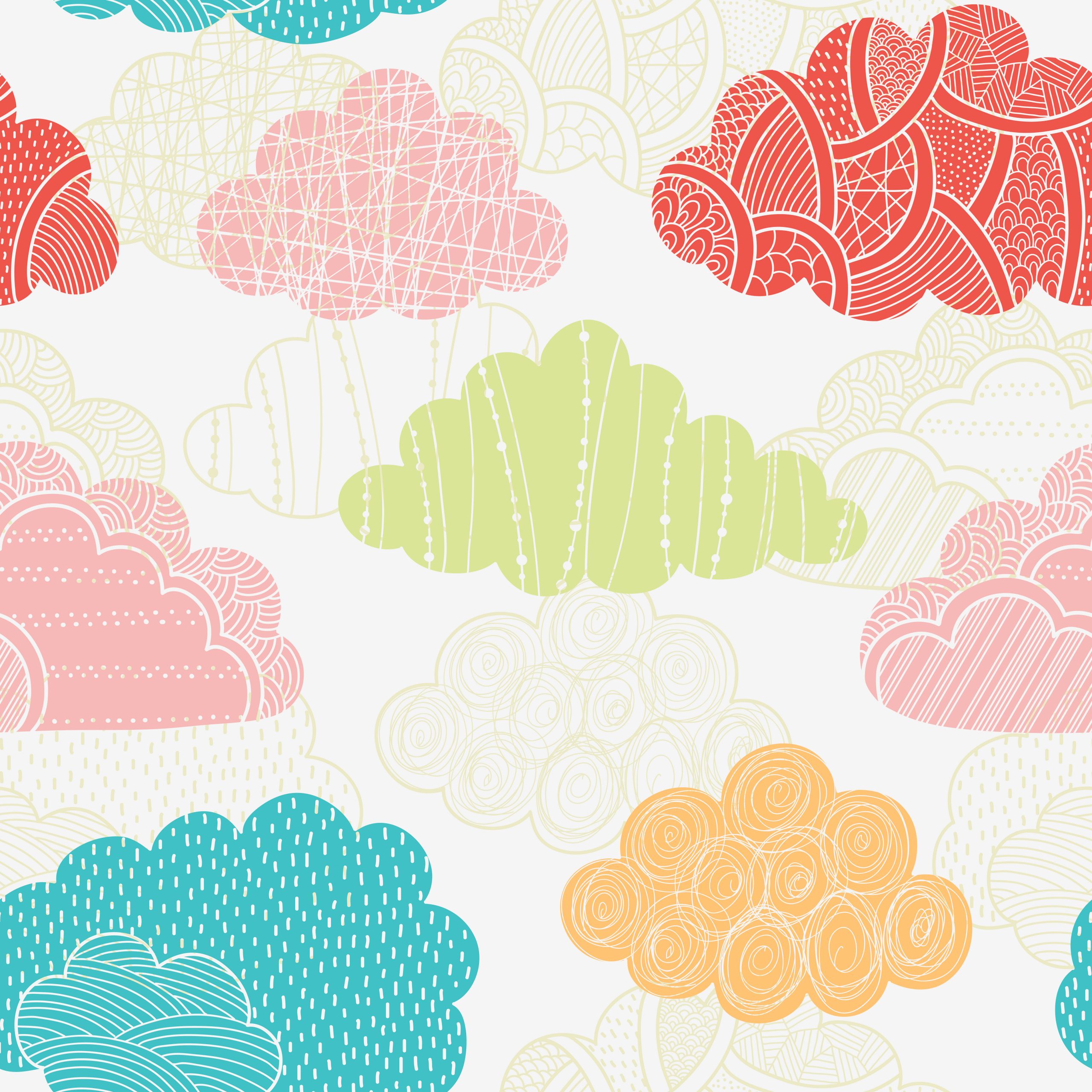 Clouds seamless pattern
